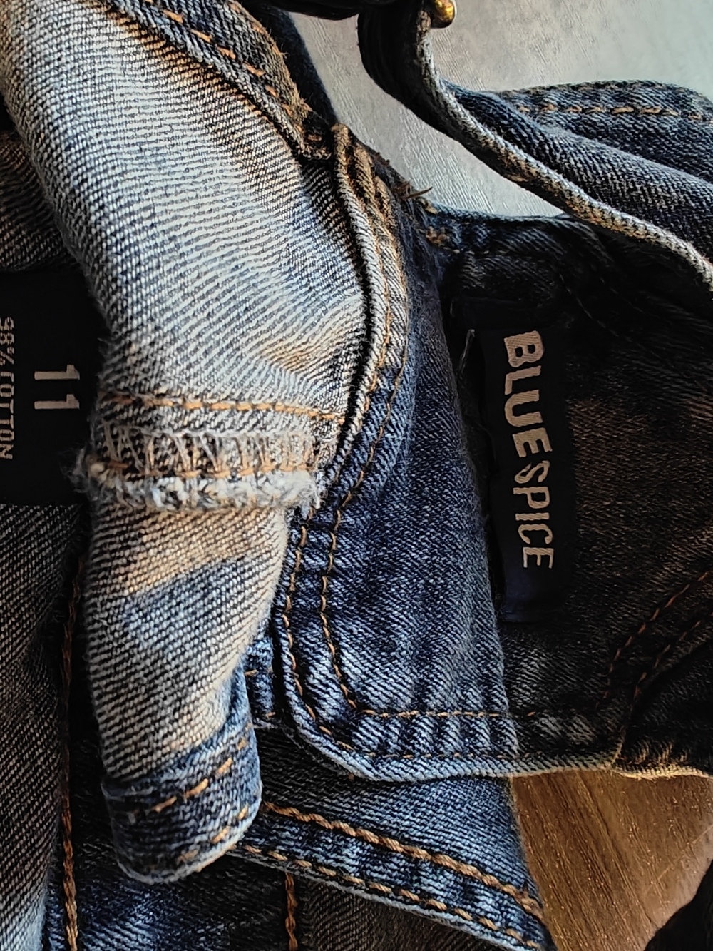 Blue Spice Dark Indigo Denim Overalls with Contrast Stitching - Picture 2 of 3